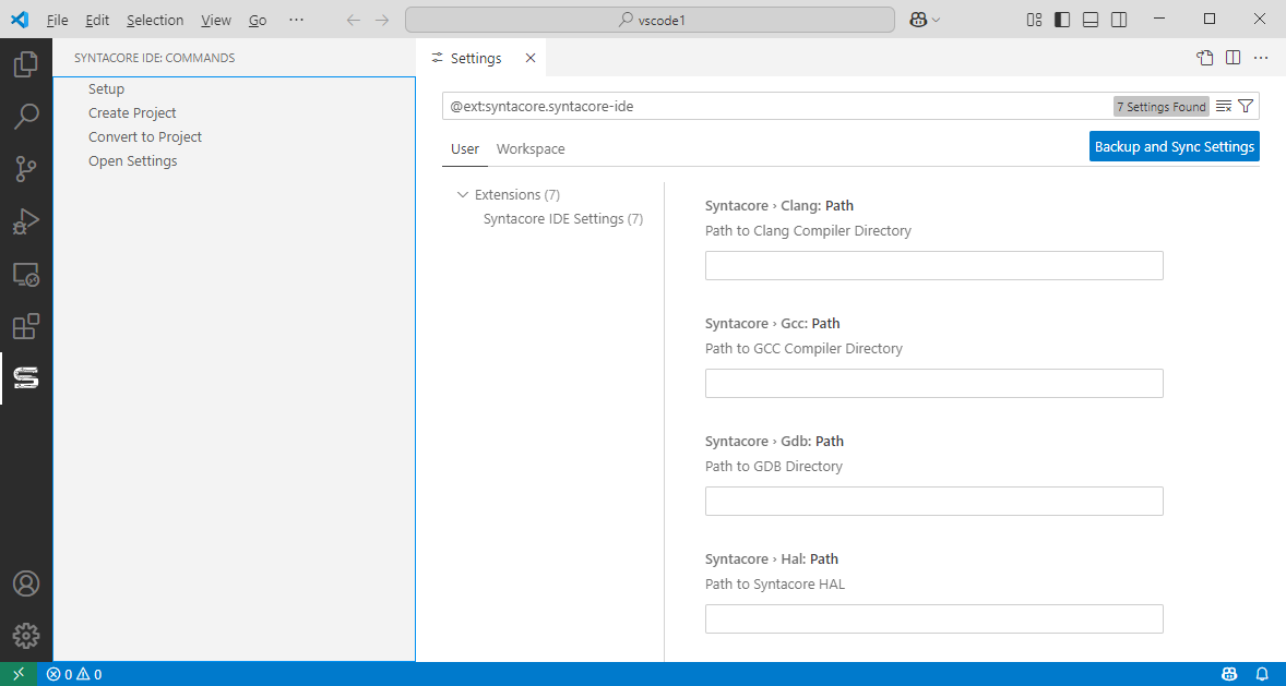 Visual Studio Code IDE 中的项目向导